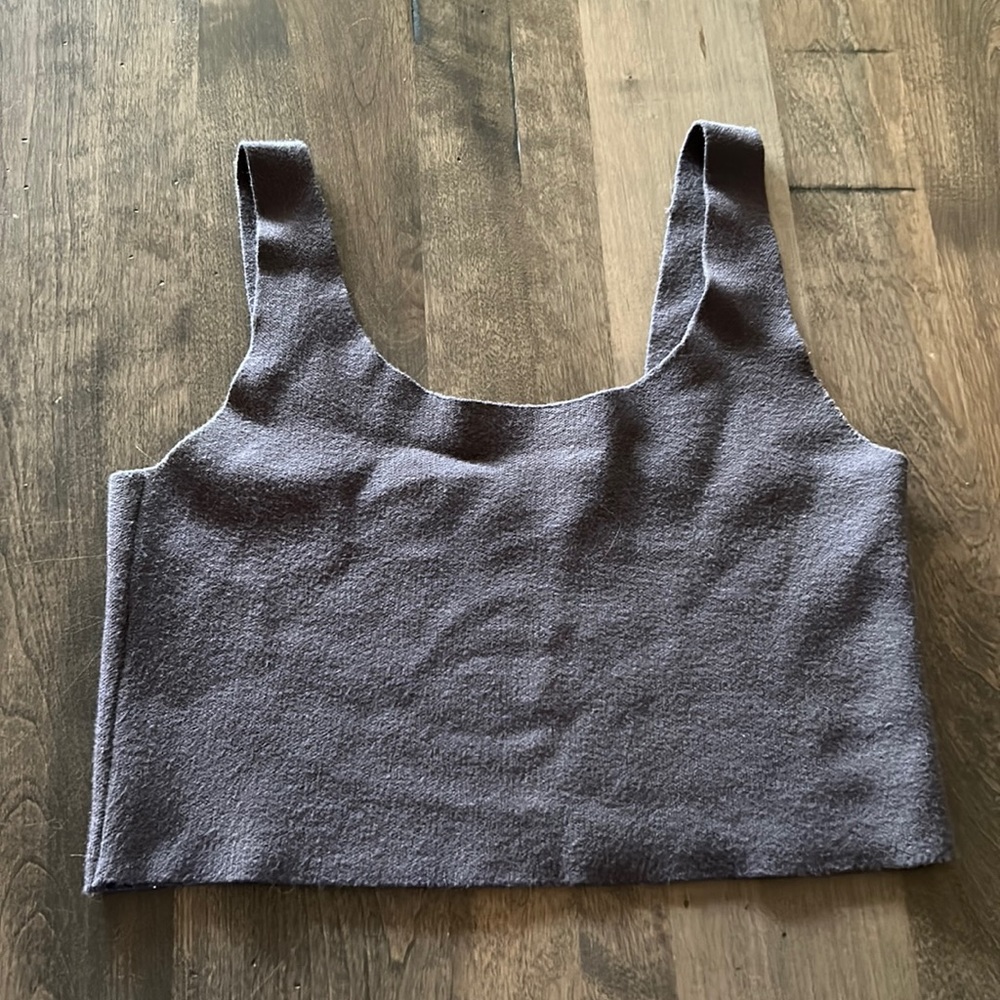 Zara Gray Crop Tank - Women’s Large